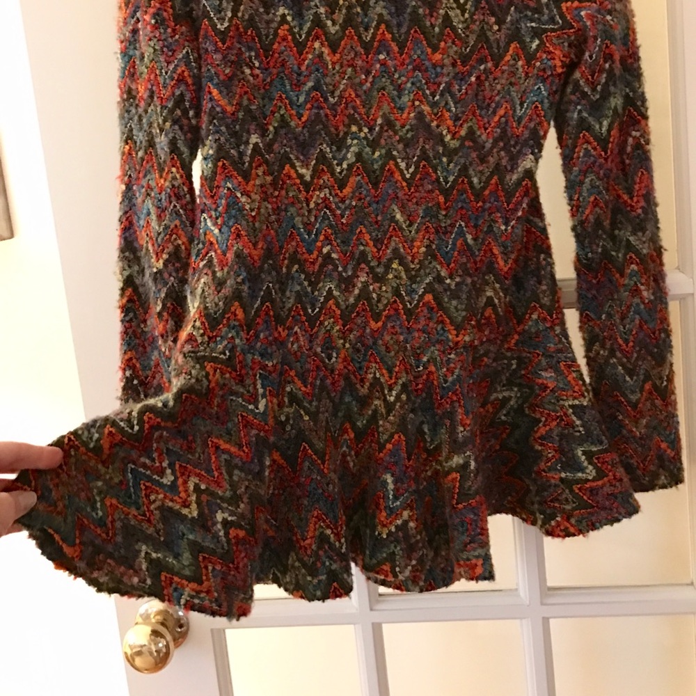 Free people tweed flare peacoat